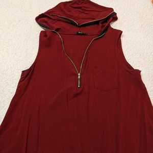 Sleeveless hoodie